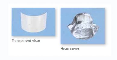 Transparent Visor dan Hand Cover